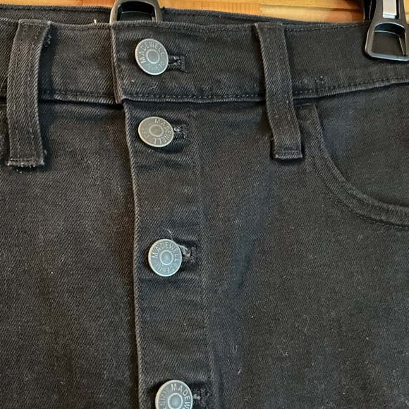 Madewell A-line Button Front Mini in Black Frost in Size 28/6 - Picture 4 of 8
